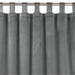 Curtain VILA color graphite style classic 10cm tab tops velvet 135x270 HOMEDE