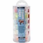 Burbulinio modelino rinkinys - 6 pastelinės spalvos