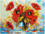 Pie&scaron;imo rinkinys Gėlių sprogimas 40x50