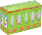 LED lemputės G.LUX GR-LED-C37-8W 4000K, 10vnt. Pakuotė