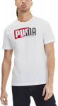 Vyri&scaron;ki laisvalaikio mar&scaron;kinėliai Puma Flock Graphic Tee, balti, L