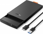 SSD HDD 2.5'' USB 3.0 SATA disko dėklas, juodas