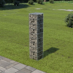 Gabiono siena su dangčiu, 20x20x100 cm, galvanizuotas plienas