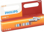 Philips LongLife AAA elementai, 12 vnt