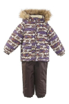 Huppa Žieminis komplektas AVERY, brown bear pattern/ brown