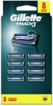 Skustuvo galvutės Gillette Mach3, 8 vnt.