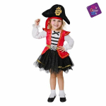 Kostiumas vaikams My Other Me Piratas, raudona/juoda