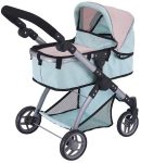 Lėlių vėžimėlis 2-in-1, mėlynas
