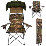 Žvejybos kėdė su baldakimu, žalia, 92x130 cm