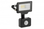 LED prožektorius su judesio jutikliu, 10 W, 1000 lm, 6000 K, AC 220&ndash;240 V, IP65, 120&deg;, juodas, GT-GCR10W-64