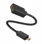 HDMI - micro HDMI adapteris kabelis 20 cm, juodas