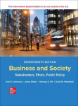 Business and Society: Stakeholders Ethics Public Policy ISE 17th edition