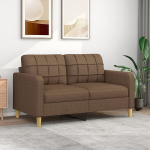 Dvivietė sofa vidaXL, 140cm, ruda