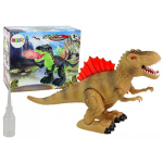 Dinozauras su ugnies alsavimo ir kitais efektais, rudas