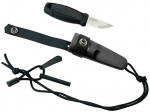Morakniv&reg; Eldris peilis ant kaklo, juodas, "Fire Starter" rinkinys