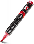 Pentel Mwl5sbf sausas žymeklis, raudonas, lankstus teptuko formos antgalis