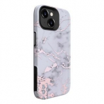 Evelatus Apple iPhone 15 &scaron;arvuotas dėklas TPU+PC Dizaino spauda Sidabrinė