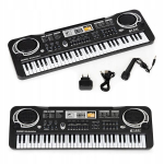 Vaiki&scaron;kas klavi&scaron;inis pianinas su mikrofonu Ecotoys
