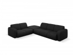 Kairinė kampinė sofa Windsor & Co Lola, 315x250x72 cm, juoda