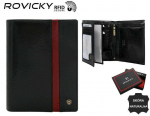 vyri&scaron;ka odinė piniginė n4-rvtp-2978 black-red, One size