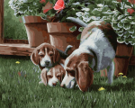 Tapyba pagal skaičius Medžioklės pamokos , 40x50 cm
