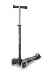 Triratis paspirtukas Micro Maxi Deluxe Eco Led, juodas