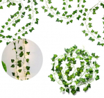 Dirbtinių gebenės lapų girlianda