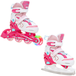 Reguliuojamo dydžio pačiūžos 2in1 Raven Lia Pink Led, baltos