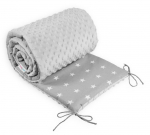 Mink&scaron;ta kūdikio lovytės apsauga Babymam 180x30, pilka