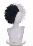 Perukas W79, 30 cm, juodas, baltas