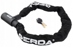 Dviračių užraktas Gerda Contra 900/6V, 90cm, juodas