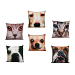 Dekoratyvinė pagalvė su katės / &scaron;uns paveikslėliu