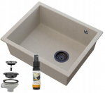 Kriauklė Salix įleidžiama apatinė kriauklė smėlio spalvos alyvinė