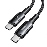 USB Kabelis Essager 'Ultra' tamsiai pilkas 'Type-C / Type-C' 100cm (iki 240W!!!)