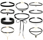 Kaklo papuo&scaron;alų choker rinkinys, 10 vnt. A72
