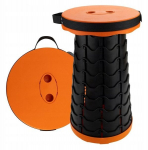 Teleskopinė žvejybos kėdė, juoda/orandžinė, 25cm