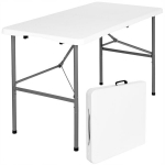 Sulankstomas lauko stalas Fluxar S217, 120cm, baltas