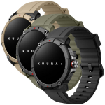 Kuura+ Smart Laikrodis GPS, Juodas