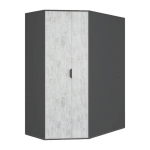 Kampinė spinta NANO NA1, pilka/sidabras