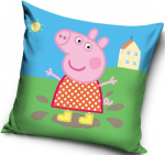 Vaiki&scaron;kas dekoratyvinės pagalvėlės užvalkalas Peppa Pig Mud, 40x40 cm