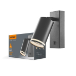 Lempos Spot GU10 Videx, juoda