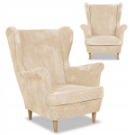 Svetainės fotelis Bonito" skandinavi&scaron;kas fotelis beige light nice corduroy