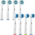 Elektrinio dantų &scaron;epetėlio antgalis "Cross x4" + "Precision x4" mainų rinkinys
