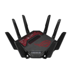 ASUS ROG Rapture GT-BE19000 daugiasvaitų Ethernet trijuostis mar&scaron;rutizatorius (Wi-Fi 7, 2,4 GHz / 5 GHz / 6 GHz) - Juodas, Raudonas