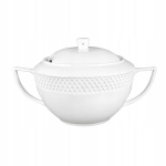 Porcelianinis baltas sriubos indas su rankenomis ir dangčiu "Wilmax" 2800 ml