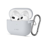 TV laikiklis &bdquo;Tech-Protect Apple&ldquo; silikoninis dėklas su kabliuku, skirtas &bdquo;Apple AirPods 3&ldquo; &ndash; pilkas