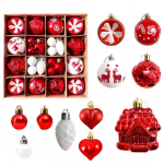 Eglutės žaisliukai, plastikiniai, 6 cm, 38 vnt.