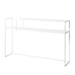 Konsolinis staliukas Senso Flower Metal, 120x25x75 cm, baltas