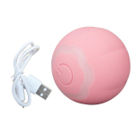 Gravity Intelligent Rolling Ball Interaktyvus naminių gyvūnėlių žaislų kamuoliukas Savaeigis katės kamuoliukas &scaron;uniui kačiukui, žaidžiančiam rožine neutralia angli&scaron;ka pakuotė
