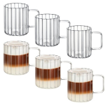 400 ml stiklinis kavos arba arbatos puodelis 6 vnt.